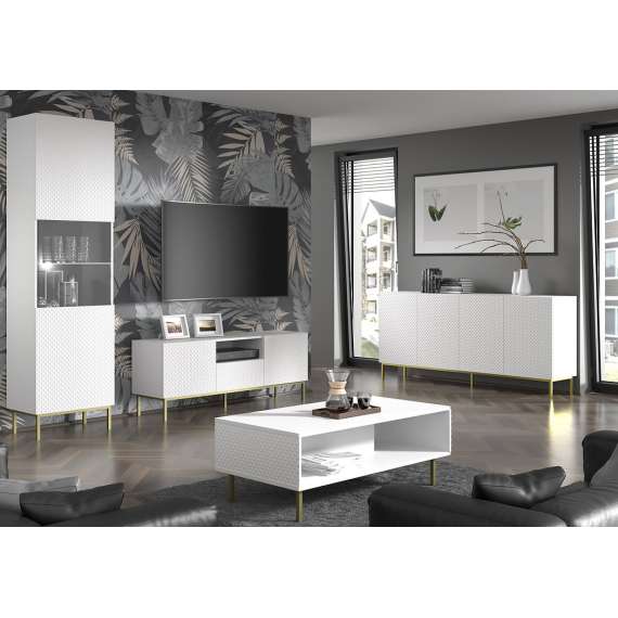 Skjenk Diamond 150 cm - Hvit