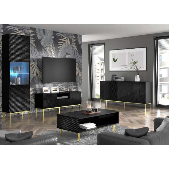 Tv-benk Cavenna 200 cm - 4 dører