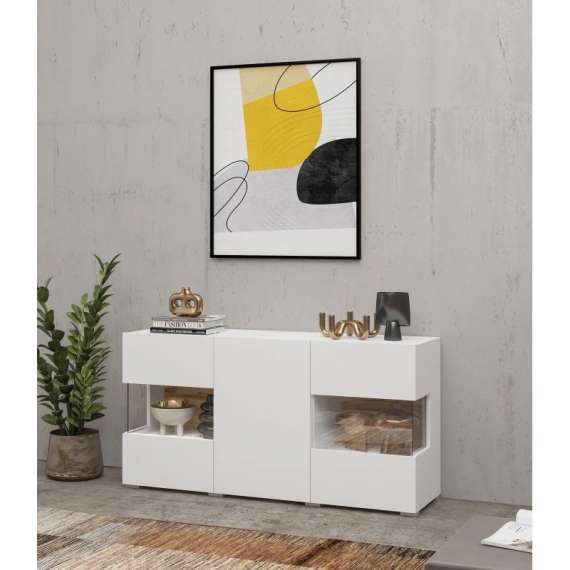 Skjenk Ava 120x62 cm - Hvit - Vegghengt