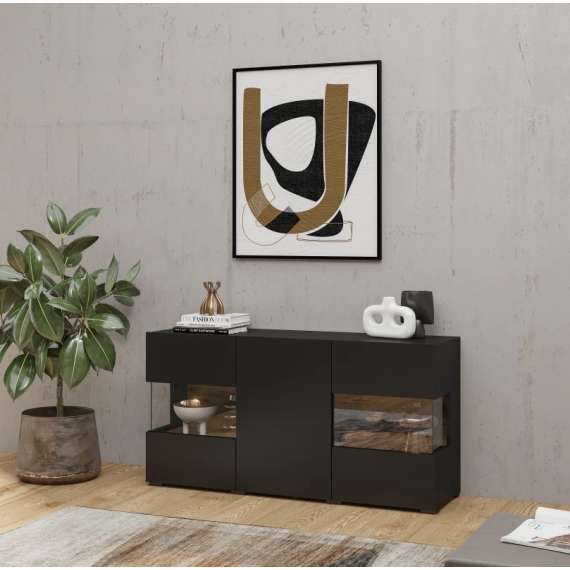 Skjenk Ava 120x62 cm - Svart - Vegghengt