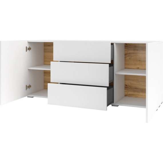 Skjenk Ava 140x63 cm - Hvit - Vegghengt