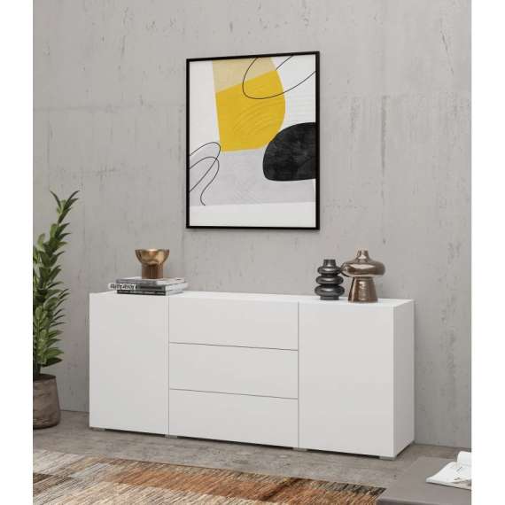 Skjenk Ava 140x63 cm - Hvit - Vegghengt