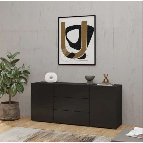 Skjenk Ava 140x63 cm - Svart - Veggmontert