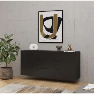 Skjenk Ava 140x63 cm - Svart - Veggmontert
