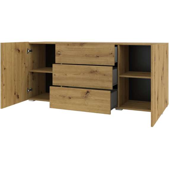 Skjenk Ava 140x63 cm - Eik - Veggmontert