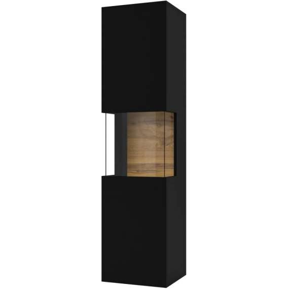 Vitrineskap Ava 36x140 cm - Svart - Veggmontert