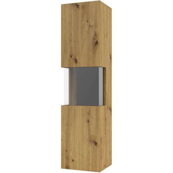 Vitrineskap Ava 36x140 cm - Eik - Veggmontert