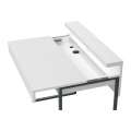 Skrivebord Darin 100x90 cm - med belysning - Hvit