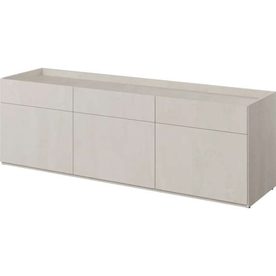 Skjenk Teen Flex 180x52 cm - Grå - 3 dører