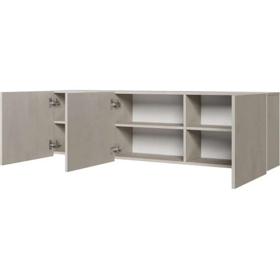 Veggskap Teen Flex 150x45 cm - Grå - 3 dører