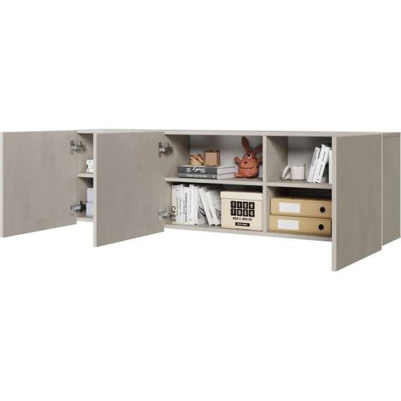 Veggskap Teen Flex 150x45 cm - Grå - 3 dører