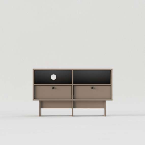 Tv-benk Kabe KTV1S 90-120x60 cm - flere farger - 2 skuffer