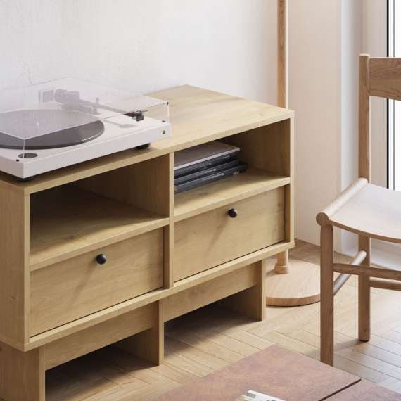 Tv-benk Kabe KTV1S 90-120x60 cm - flere farger - 2 skuffer