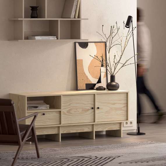 Tv-benk Kabe KTV2 125-180x60 cm - flere farger - 2 dører