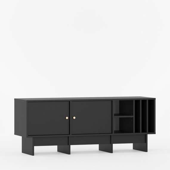 Tv-bord Kabe KTV2W 125-180x60 cm - flere farger - 2 dører - Hyller