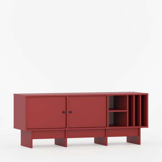 Tv-bord Kabe KTV2W 125-180x60 cm - flere farger - 2 dører - Hyller