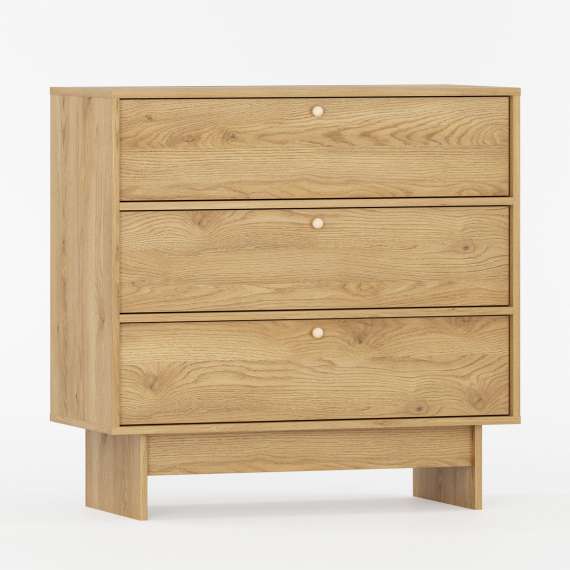 Kommode Kabe KK03 90-120x98 cm - Flere farger - 3 skuffer