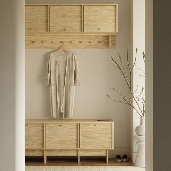 Veggskap Kabe PWK03 125-180x40 cm - 3 dører - flere farger