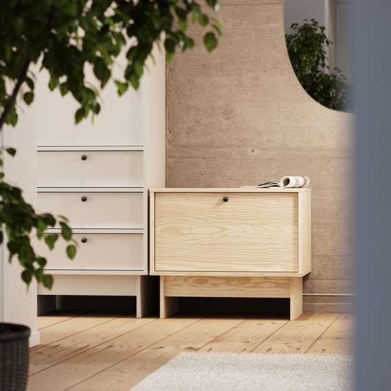 Skoskap Kabe KSB01 40-70x60 cm - 1 flap-dør - flere farger