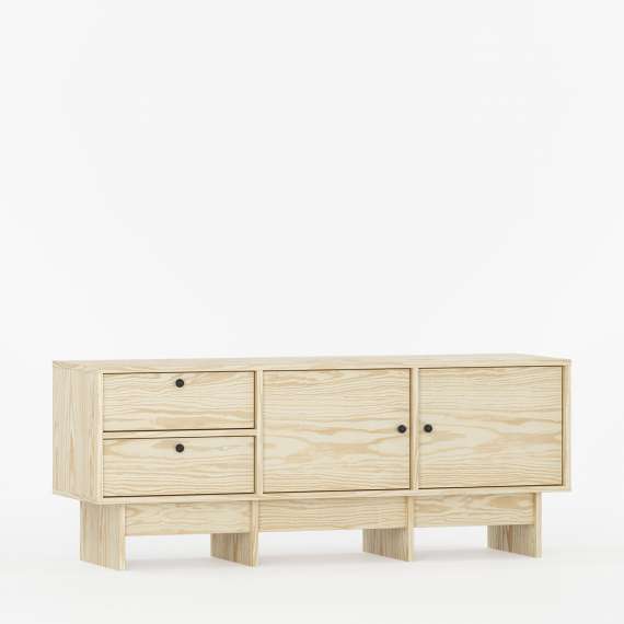 Tv-benk Kabe KTV2S 125-180x60 cm - flere farger - 2 dører - 2 skuffer