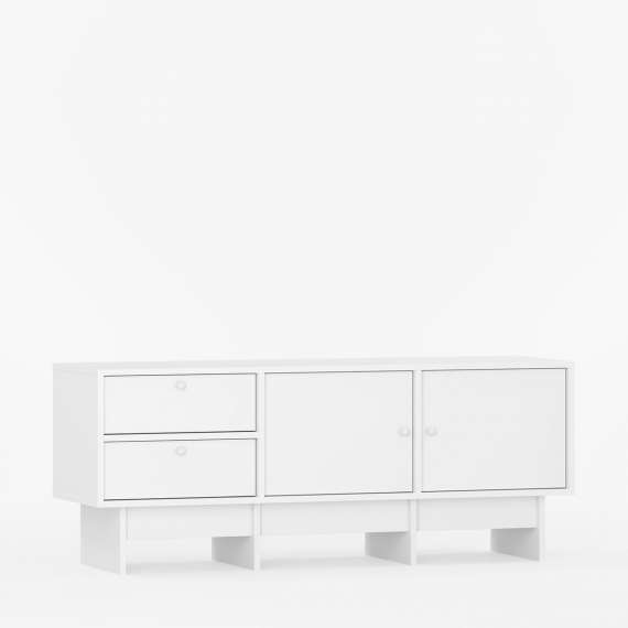 Tv-benk Kabe KTV2S 125-180x60 cm - flere farger - 2 dører - 2 skuffer