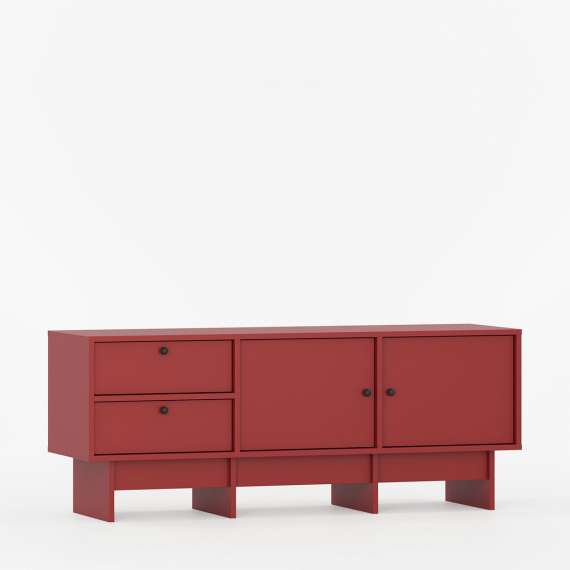 Tv-benk Kabe KTV2S 125-180x60 cm - flere farger - 2 dører - 2 skuffer