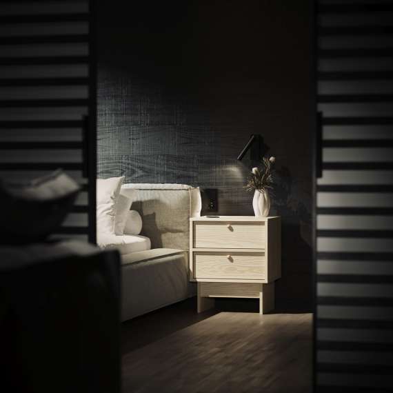 Nattbord Kabe SNK02 - 2 skuffer - Flere farger