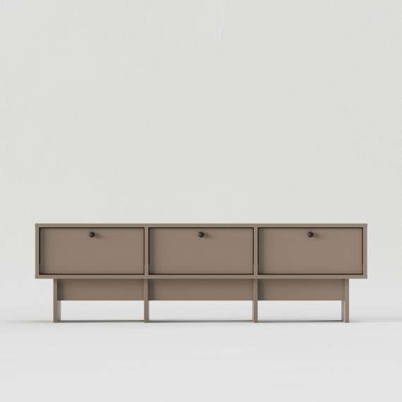 Tv-benk Kabe KNTV2 125-180x45 cm - Flere farger - 3 skuffer