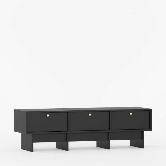 Tv-benk Kabe KNTV2 125-180x45 cm - Flere farger - 3 skuffer