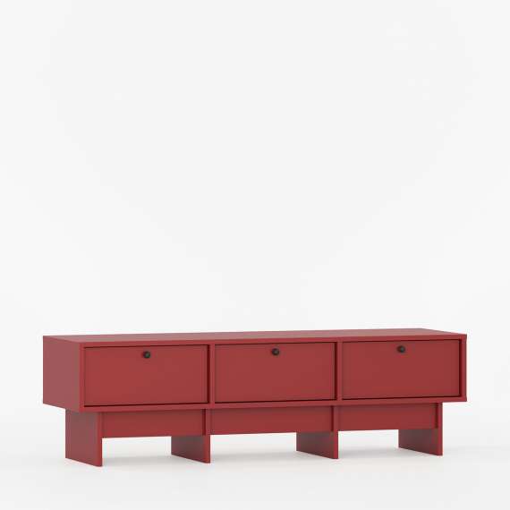 Tv-benk Kabe KNTV2 125-180x45 cm - Flere farger - 3 skuffer