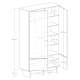 Garderobe Kabe SZK02 90-120x210 cm - flere farger - 4 dører