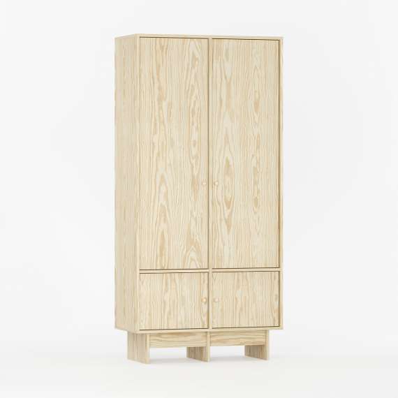 Garderobe Kabe SZK02 90-120x210 cm - flere farger - 4 dører