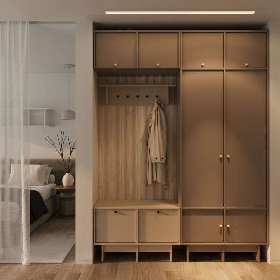 Garderobe Kabe SZK02 90-120x210 cm - flere farger - 4 dører