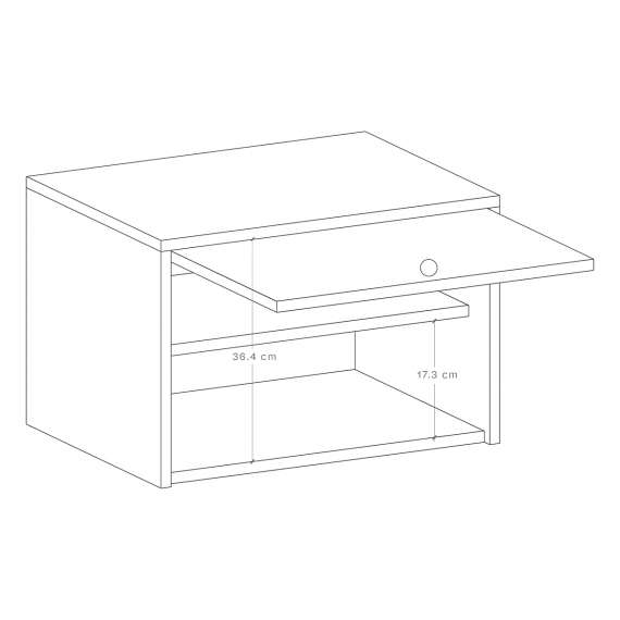 Veggskap Kabe PWK01 40-70x40 cm - 1 dør - flere farger