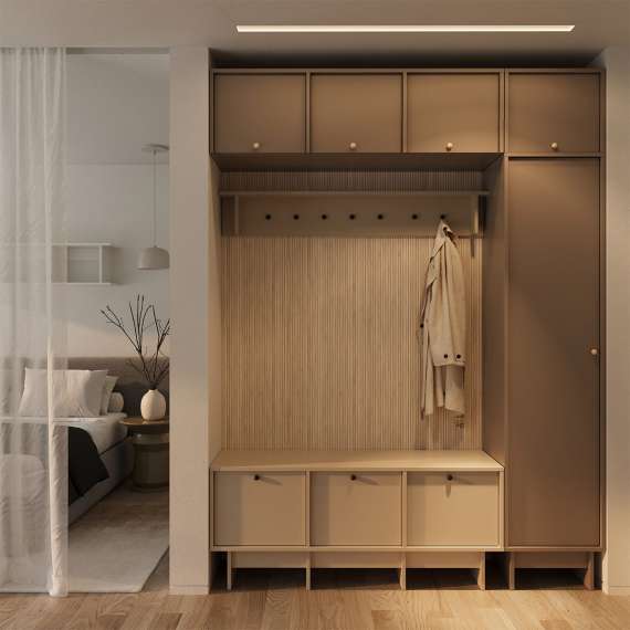 Skap Kabe SK01 40-70x210 cm - 1 dør - flere farger