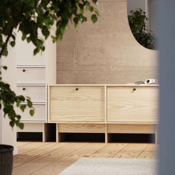 Skoskap Kabe KSB02 75-120x60 cm - 2 dører