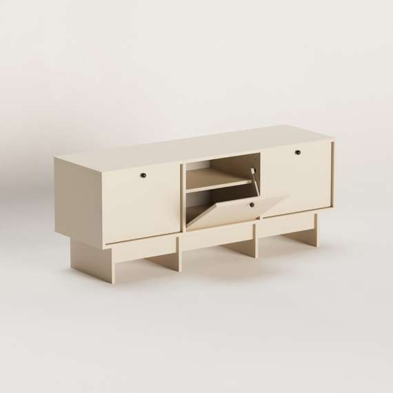 Skoskap Kabe KSB03 125-180x60 cm - flere farger - 3 dører