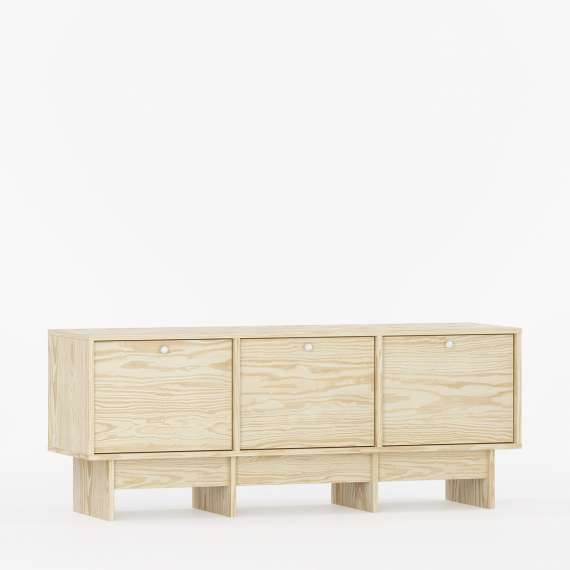 Skoskap Kabe KSB03 125-180x60 cm - flere farger - 3 dører