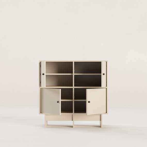 Skjenk Kabe KK01 90-120x98 cm - flere farger - 4 dører