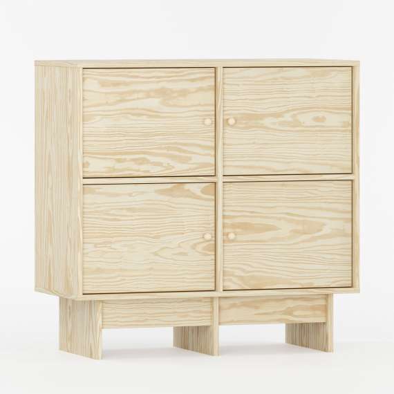 Skjenk Kabe KK01 90-120x98 cm - flere farger - 4 dører