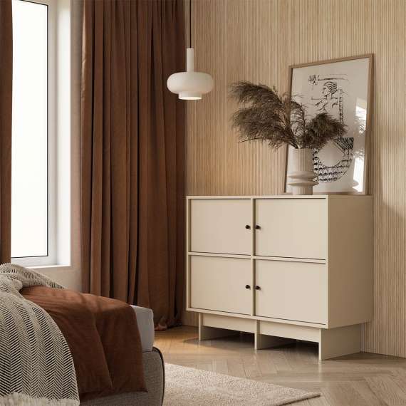 Skjenk Kabe KK01 90-120x98 cm - flere farger - 4 dører