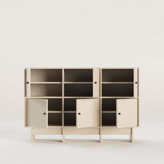 Tv-benk Kabe KK04 125-180x98 cm - Flere farger - 6 dører