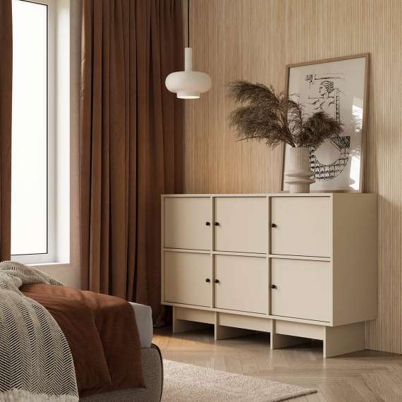 Tv-benk Kabe KK04 125-180x98 cm - Flere farger - 6 dører