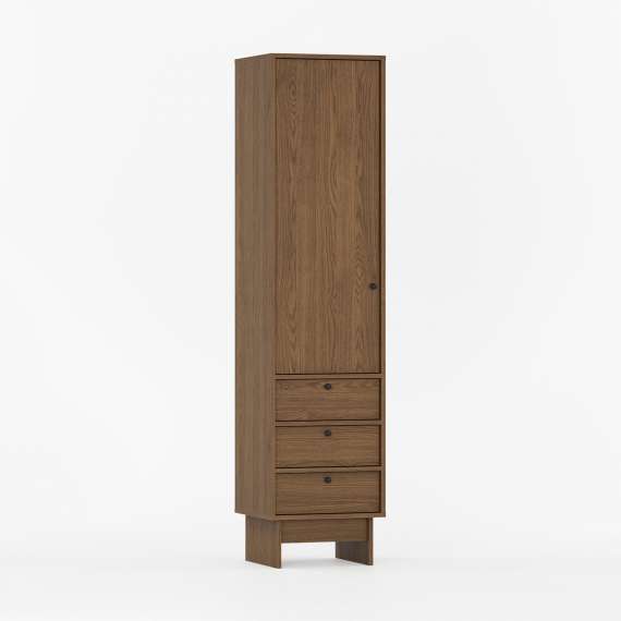 Skap Kabe SK03 40-60x210 cm - 1 dør - 3 skuffer -  flere farger