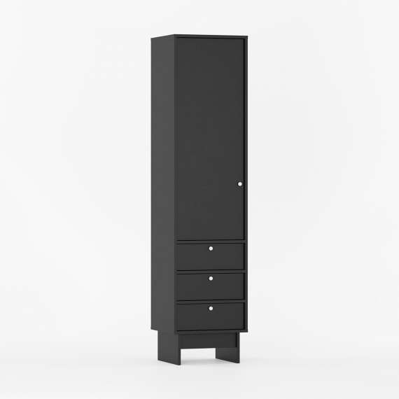 Skap Kabe SK03 40-60x210 cm - 1 dør - 3 skuffer -  flere farger