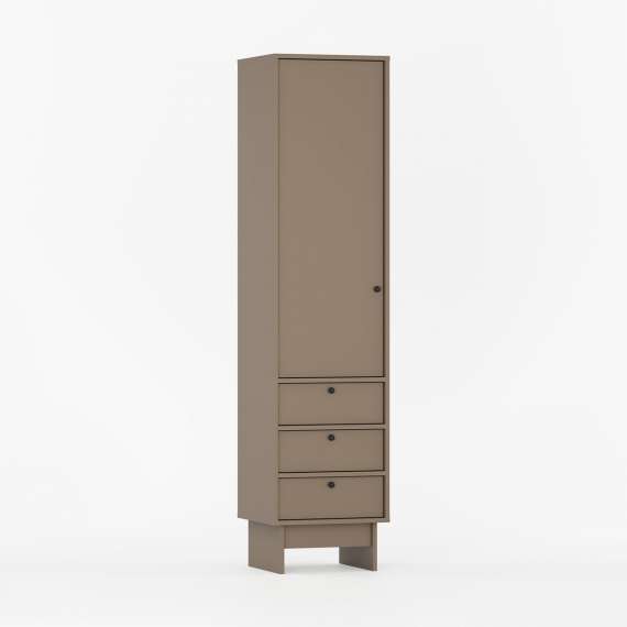 Skap Kabe SK03 40-60x210 cm - 1 dør - 3 skuffer -  flere farger