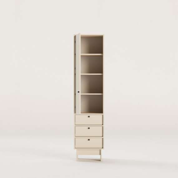 Skap Kabe SK03 40-60x210 cm - 1 dør - 3 skuffer -  flere farger