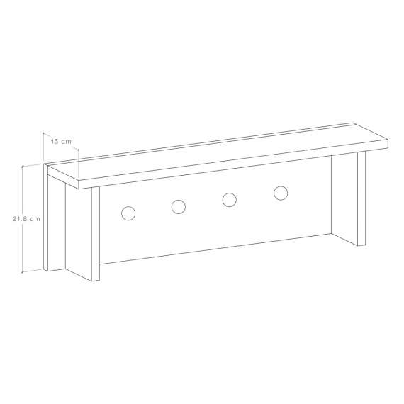 Knaggrekke Kabe 40-180 cm - flere farger - velg bredde