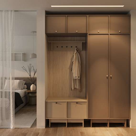 Garderobe Kabe SZK01 90-120x210 cm - flere farger - 2 dører