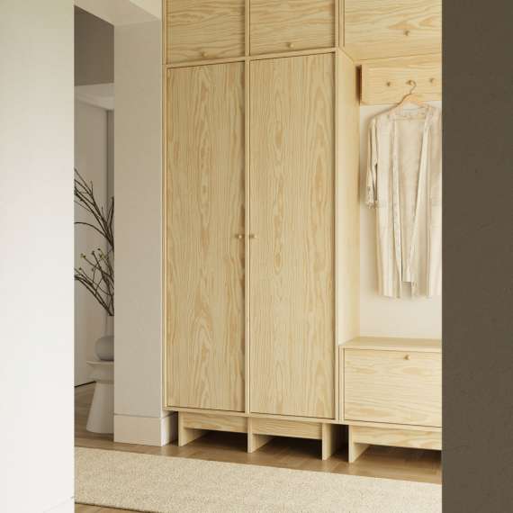 Garderobe Kabe 90-120x210 cm - Flere farger - 2 dører